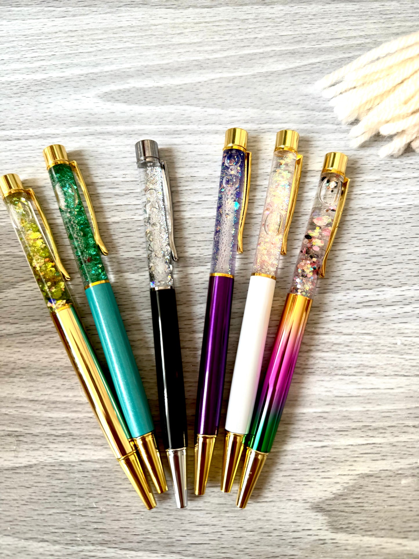 Glitter filled Pens